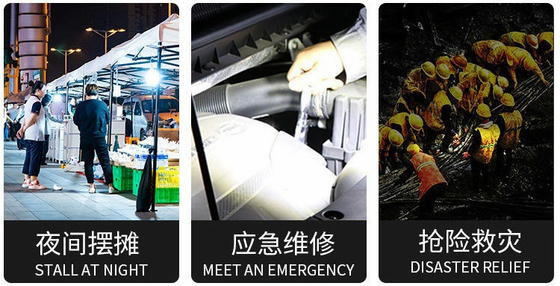 Outdoor Portable Led Solar Emergency Camping Light 3.7v 5000mA ABS Material